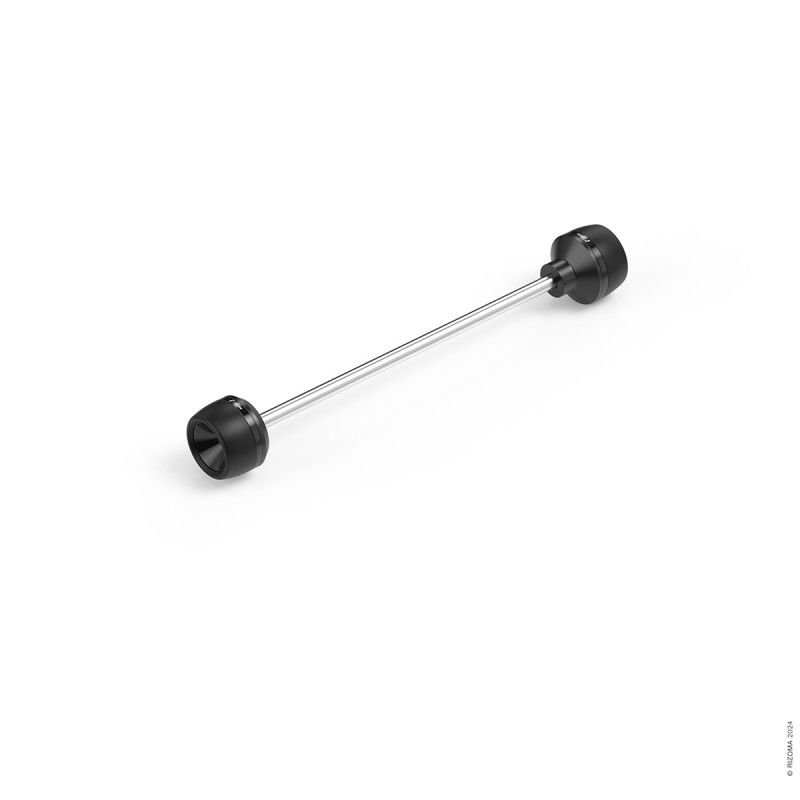 PAR DE ALMOHADILLAS DE PROTECCIÓN DE RUEDA DELANTERA RIZOMA BMW R 1300 GS 2023, NEGRO