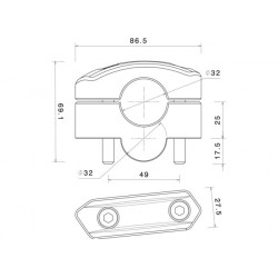 RIZOMA RAISED RISERS BMW R 1300 GS 2023-2024, ALUMINIUM