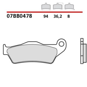 BREMBO GENUINE BRAKE REAR PADS SET MOTO GUZZI GRISO 1100