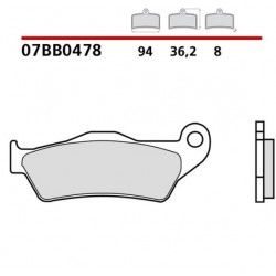 SET PASTIGLIE FRENO POSTERIORI GENUINE BREMBO MOTO GUZZI GRISO 1100