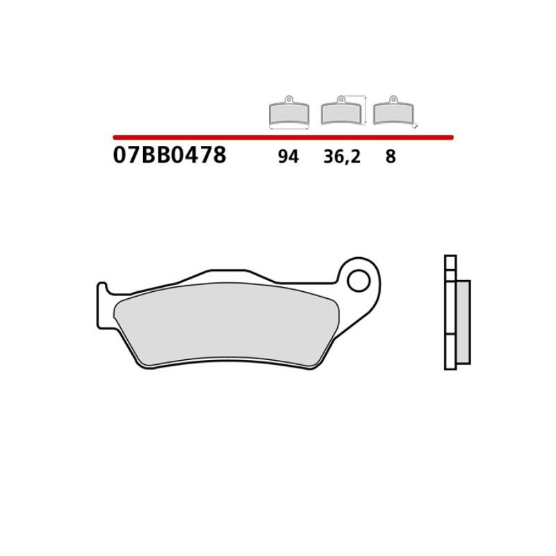SET HINTERE GENUINE BREMSBELÄGE BREMBO MOTO GUZZI GRISO 1100