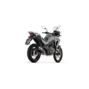 TERMINALE ARROW INDY RACE HONDA TRANSALP 750 2023-2024, ALLUMINIO DARK/ACCIAIO, OMOLOGATO