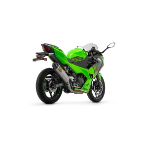 TERMINALE ARROW INDY RACE KAWASAKI NINJA 400 2023, ALLUMINIO DARK/CARBONIO, OMOLOGATO