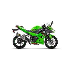 TERMINALE ARROW INDY RACE KAWASAKI NINJA 400 2023, ALLUMINIO DARK/CARBONIO, OMOLOGATO