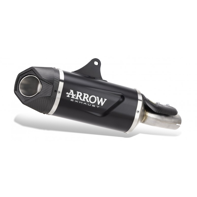 ARROW INDY RACE FULL EXHAUST SYSTEM EVO KAWASAKI Z 650 2021-2023, DARK ALUMINUM/CARBON, DEKAT