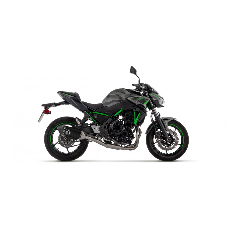 IMPIANTO DI SCARICO COMPLETO ARROW VELOCE KAWASAKI Z 650 2024, ALLUMINIO DARK, CATALIZZATO 