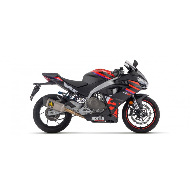 IMPIANTO DI SCARICO ARROW PISTA APRILIA RS 457 2024 (EURO 5+), TITANIO/CARBONIO, CATALIZZATO