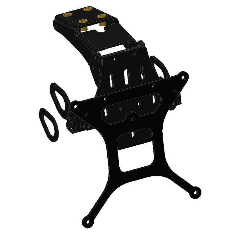 LICENSE PLATE SUPPORT YAMAHA R1 2006, WITH ADJUSTABLE INCLINATION