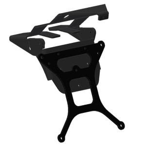 LICENSE PLATE SUPPORT DUCATI MULTISTRADA 1000 S 2003-2006 FOR LED TAILLIGHT, WITH ADJUSTABLE INCLINATION