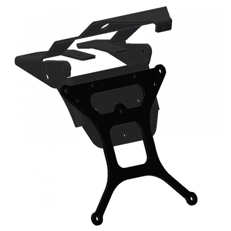 PORTATARGA DUCATI MULTISTRADA 620 2005-2006 PER FANALE A LED, CON INCLINAZIONE REGOLABILE