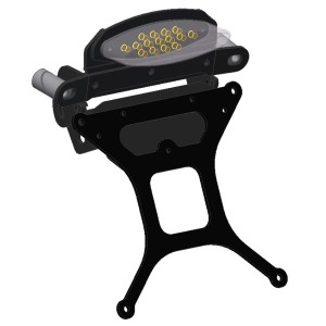 KENNZEICHENHALTER DUCATI MONSTER 695 2006-2007 MIT ABGESCHNITTENEM SCHWANZ, MIT EINSTELLBARER NEIGUNG LED-RÜCKLICHT
