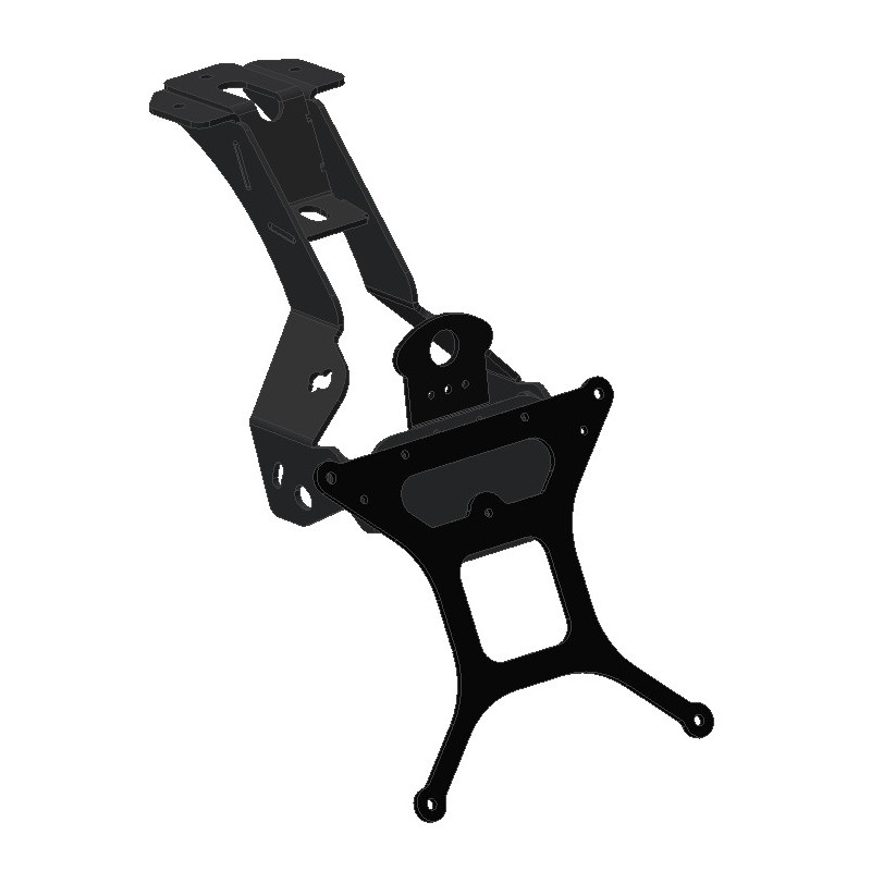 LICENSE PLATE SUPPORT APRILIA SHIVER 750 2010-2017, WITH ADJUSTABLE INCLINATION