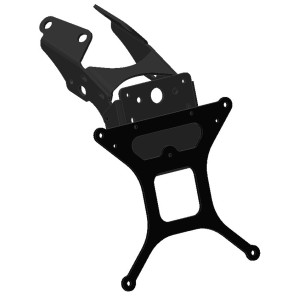 LICENSE PLATE SUPPORT DUCATI HYPERMOTARD 1100 S 2007-2009, WITH ADJUSTABLE INCLINATION