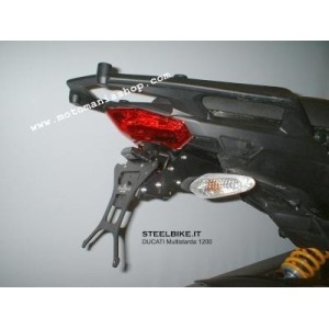 LICENSE PLATE SUPPORT DUCATI MULTISTRADA 1200 2013-2014, WITH ADJUSTABLE INCLINATION
