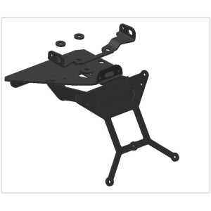 LICENSE PLATE SUPPORT DUCATI HYPERMOTARD 1100 S 2007-2009 WITH SINGLE SIDE EXHAUST TERMINAL, WITH ADJUSTABLE INCLINATION