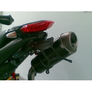 LICENSE PLATE SUPPORT DUCATI HYPERMOTARD 1100 S 2007-2009 WITH SINGLE SIDE EXHAUST TERMINAL, WITH ADJUSTABLE INCLINATION