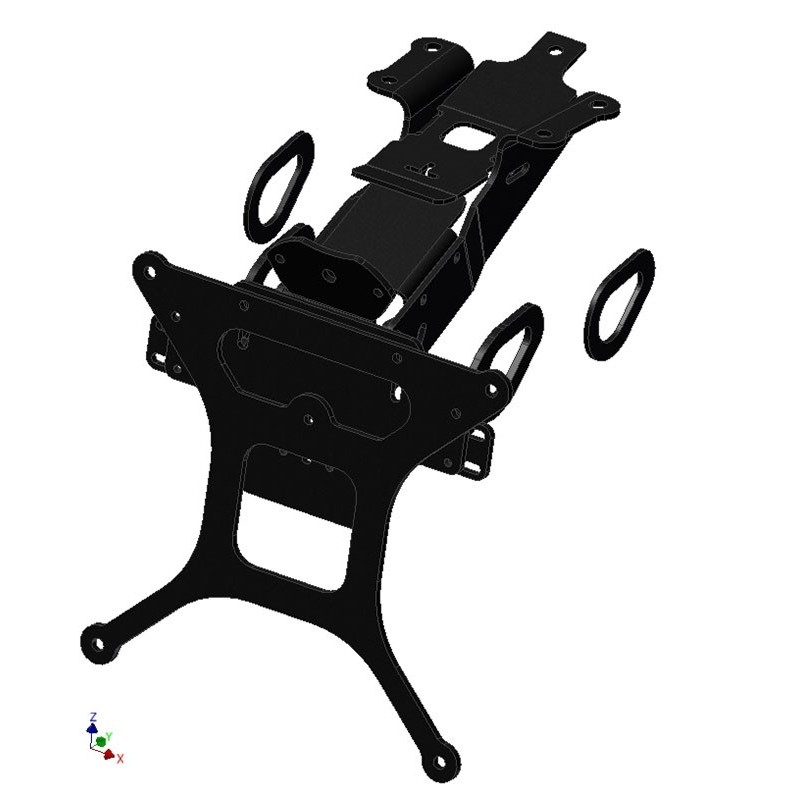 LICENSE PLATE SUPPORT YAMAHA MT-07 2018-2020, WITH ADJUSTABLE INCLINATION