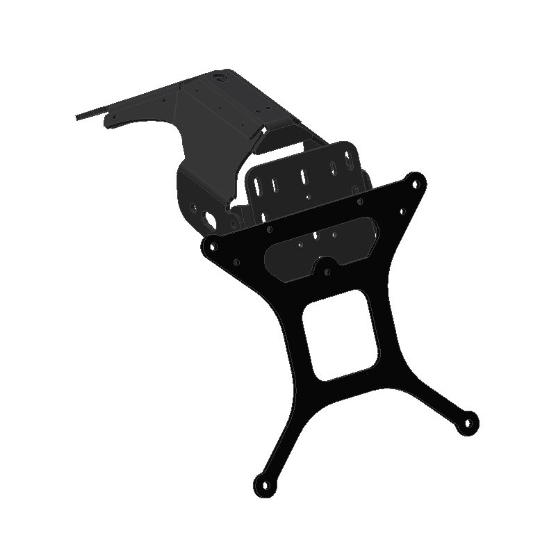 LICENSE PLATE SUPPORT APRILIA TUONO V4 1100 FACTORY 2017-2020, WITH ADJUSTABLE INCLINATION