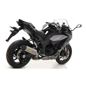 TERMINALE ARROW INDY RACE KAWASAKI NINJA 1000 SX 2021-2024, ALLUMINIO DARK/CARBONIO, OMOLOGATO