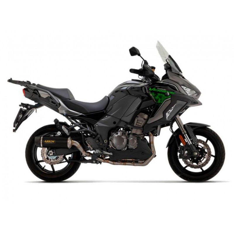 TERMINALE ARROW INDY RACE KAWASAKI VERSYS 1000 SE 2021-2024, ALLUMINIO DARK/CARBONIO, OMOLOGATO