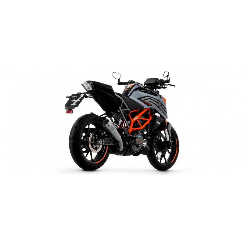 TERMINALE ARROW PRO-RACE KTM DUKE 125 2021-2023, ACCIAIO DARK, OMOLOGATO