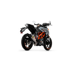 TERMINALE ARROW INDY RACE KTM DUKE 125 2021-2023, TITANIO/CARBONIO, OMOLOGATO