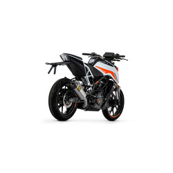 TERMINALE ARROW INDY RACE KTM 390 DUKE 2021-2023, ALLUMINIO DARK/CARBONIO, OMOLOGATO