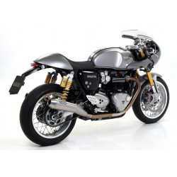 COPPIA TERMINALI DI SCARICO ARROW PRO-RACING TRIUMPH THRUXTON 1200 RS 2020, ACCIAIO, OMOLOGATI 