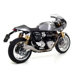 COPPIA TERMINALI DI SCARICO ARROW PRO-RACING TRIUMPH THRUXTON 1200 RS 2020, ACCIAIO/CARBONIO, OMOLOGATI