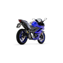 ARROW THUNDER EXHAUST YAMAHA YAMAHA YZF-R3 2021-2024, DARK ALUMINUM/CARBON, APPROVED