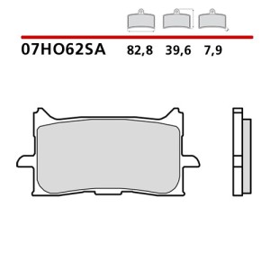 SET PASTIGLIE FRENO ANTERIORI SINTERIZZATE BREMBO HONDA AFRICA TWIN 1000 2018-2019 (MESCOLA SA)