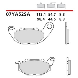 PASTILLAS DE FRENO DELANTERAS SINTERIZADAS BREMBO YAMAHA YZF-R3 2017-2018 (COMPOUND SA)
