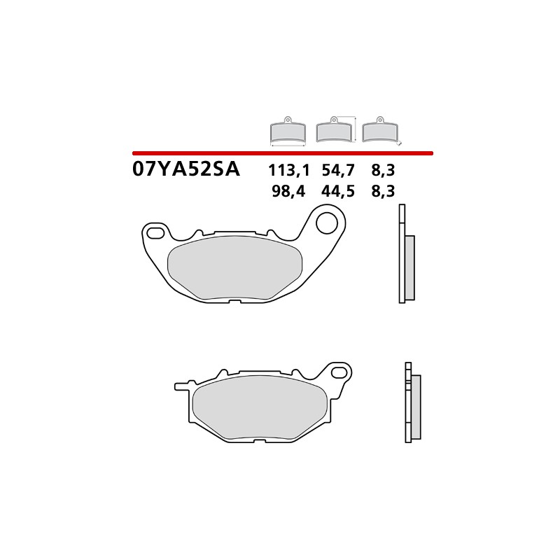 BREMBO SINTERED BRAKE FRONT PADS SET YAMAHA YZF-R3 2017-2018 (SA COMPOUND)