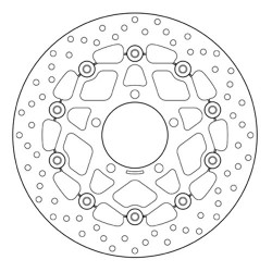 PAIR OF BREMBO SERIE ORO FRONT BRAKE DISCS KAWASAKI ER-6F 2009-2011