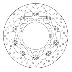 COPPIA DISCHI FRENO ANTERIORI BREMBO SERIE ORO YAMAHA R6 2005