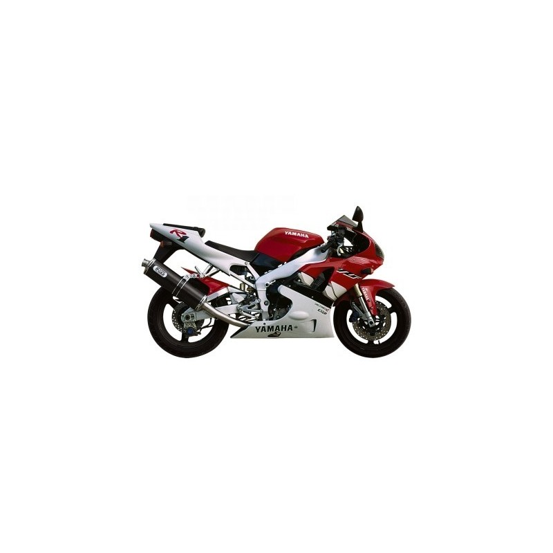 EXHAUST MIVV OVAL FOR YAMAHA R1 1998-2001, APPROVED CARBON