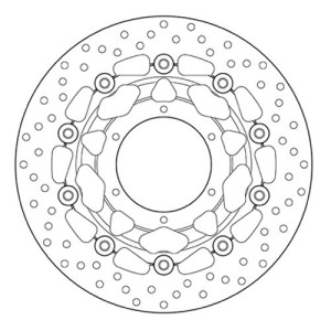 PAAR VORDERE BREMSSCHEIBEN BREMBO SERIE ORO HONDA CBF 1000 2010-2017