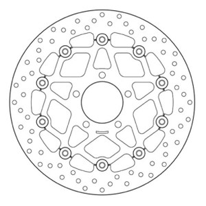 PAIR OF BREMBO SERIE ORO FRONT BRAKE DISCS SUZUKI SV 1000 S 2003-2004