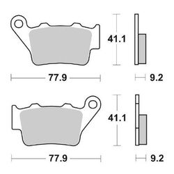 SBS 675 LS SINTERED REAR BRAKE PADS SET TRIUMPH TIGER 900 GT 2021-2023