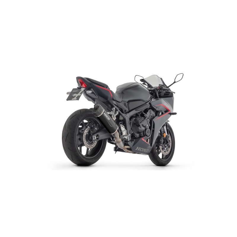IMPIANTO DI SCARICO COMPLETO ARROW INDY RACE EVO HONDA CBR 650 R 2024 (EURO 5+), ALLUMINIO DARK/CARBONIO, CATALIZZATO