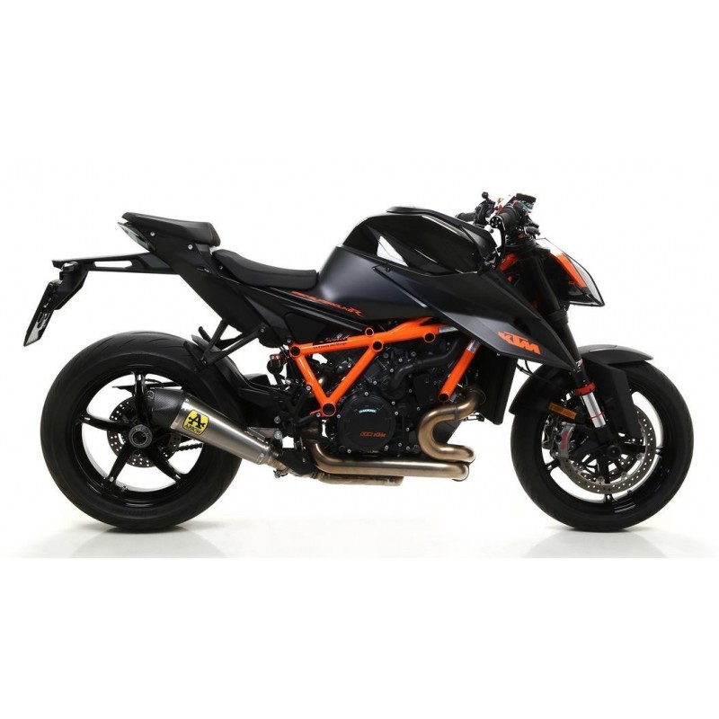 TERMINALE ARROW X-KONE KTM 1290 SUPER DUKE R EVO 2022-2024, TITANIO/CARBONIO, OMOLOGATO