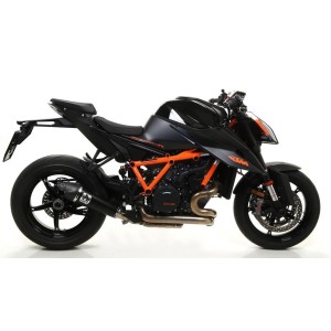 TERMINALE ARROW X-KONE KTM 1290 SUPER DUKE R EVO 2022-2024, ACCIAIO DARK/CARBONIO, OMOLOGATO