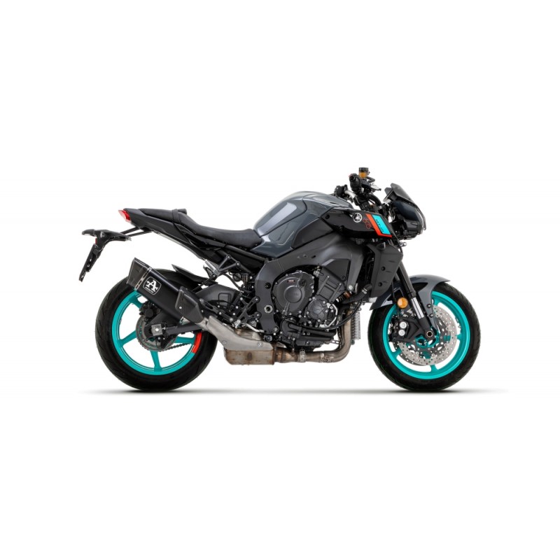 TERMINALE DI SCARICO ARROW PISTA YAMAHA MT-10 SP 2022-2024, TITANIO DARK/CARBONIO, OMOLOGATO 