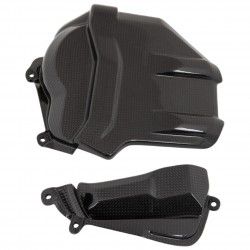 LIGHTECH ENGINE CRANKCASE PROTECTION KIT IN POLISHED CARBON DUCATI STREETFIGHTER V4 2023-2024