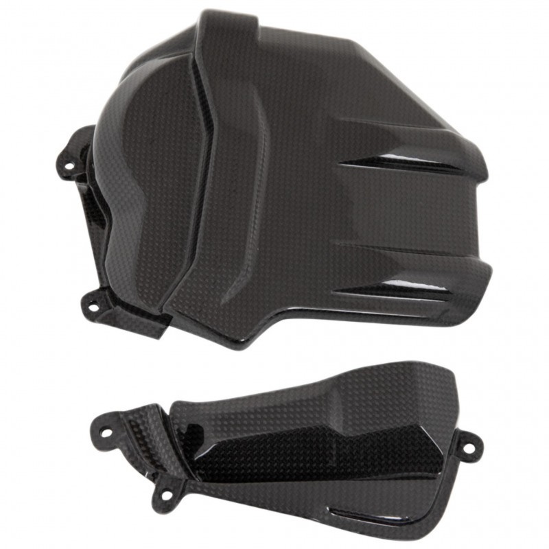 LIGHTECH ENGINE CRANKCASE PROTECTION KIT IN MATT CARBON DUCATI STREETFIGHTER V4 2023-2024