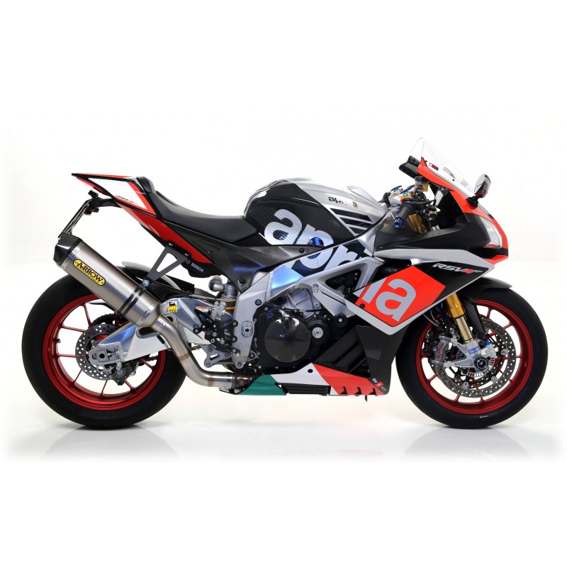 TERMINALE ARROW RACE-TECH APRILIA RSV4 RF 2015-2016, TITANIO/CARBONIO, CATALIZZATO