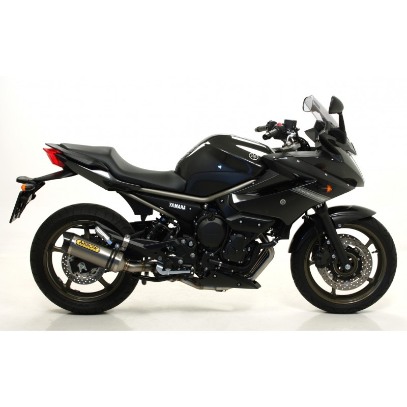 ARROW THUNDER FULL EXHAUST SYSTEM YAMAHA XJ6 DIVERSION 2009-2012, TITANIUM/CARBON, CATALYTIC