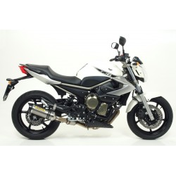 ARROW THUNDER FULL EXHAUST SYSTEM  YAMAHA XJ6 2009-2012, TITANIUM/CARBON, CATALYTIC