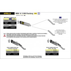 ARROW RACE-TECH EXHAUST APRILIA RSV4 1100 FACTORY 2020, TITANIUM/CARBON, DEKAT