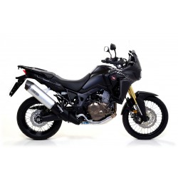 TERMINALE ARROW MAXI RACE-TECH HONDA AFRICA TWIN 1000 2016-2017, ALLUMINIO/CARBONIO, OMOLOGATO